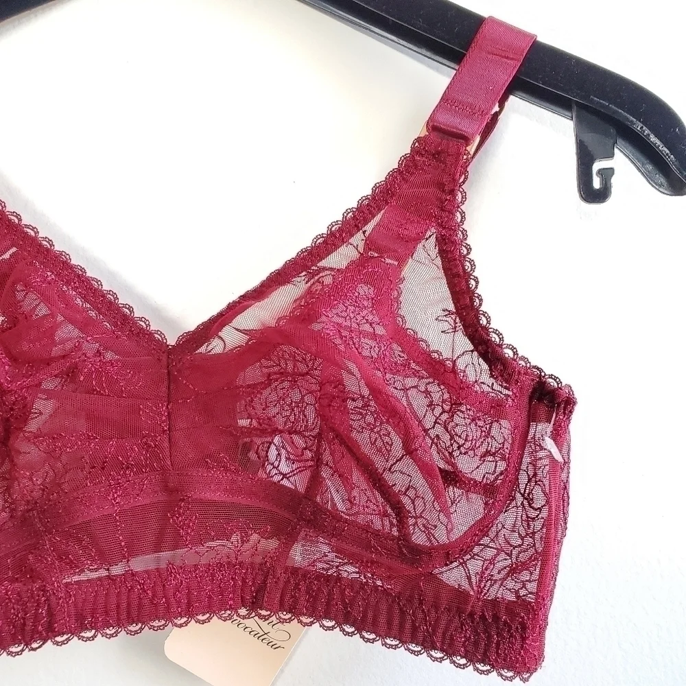New Agent Provocateur Liv Bra In Burgundy NWT Size AP 2 (32B)
